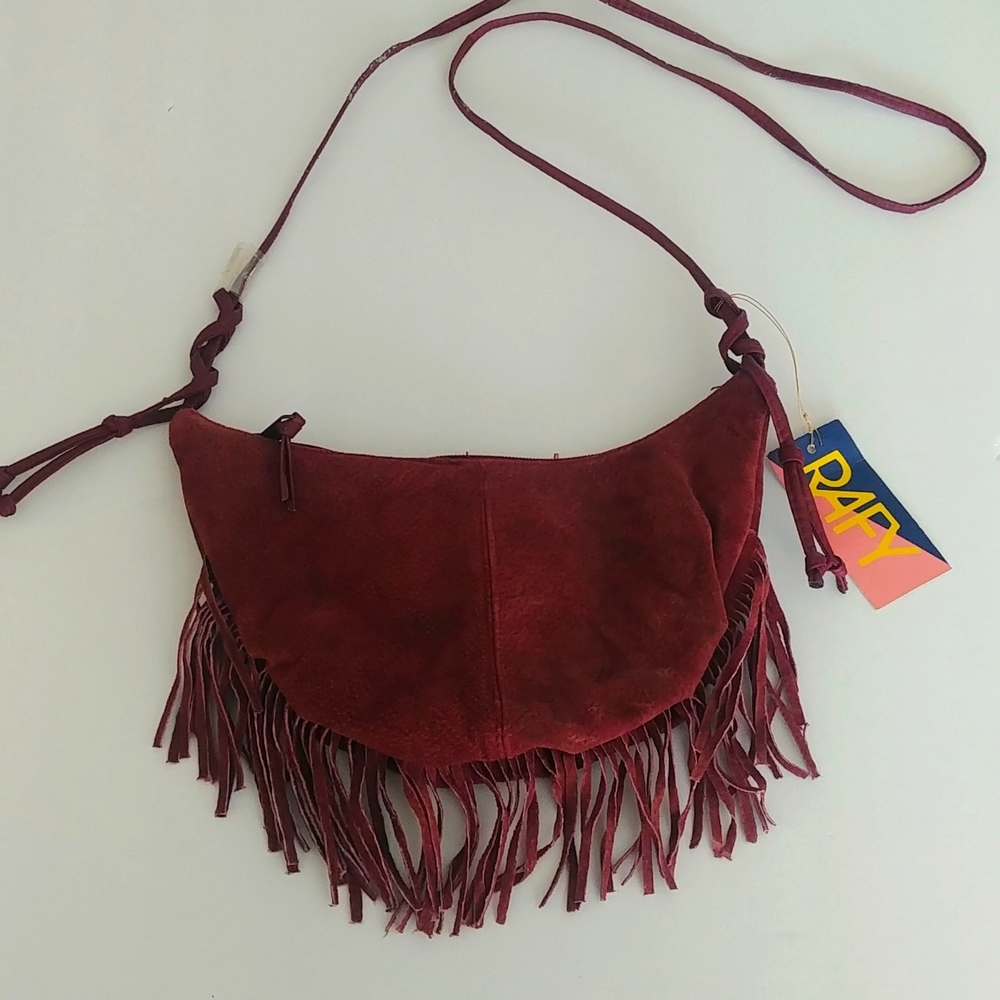 Rafy Suede Fringe Shoulder Bag